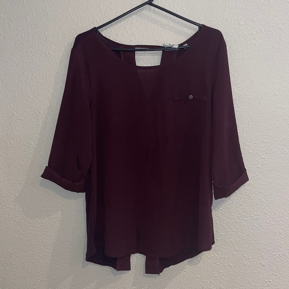 WOMENS PURPLE BLOUSE SIZE LARGE​​​​​​ - Picture 5 of 9